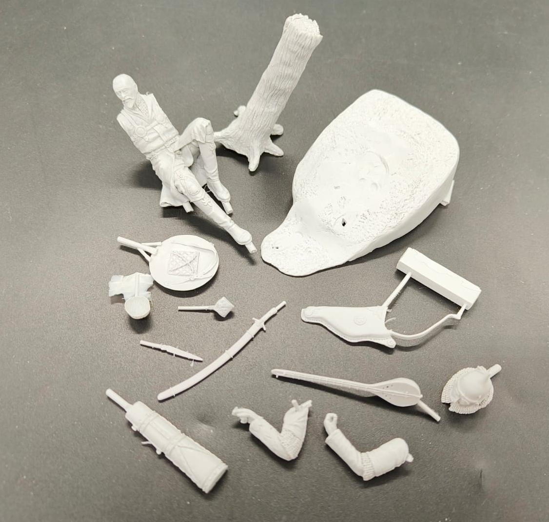 C-75-100 Монгольский воин в степи Music of the steppe Medieval Forge Miniatures