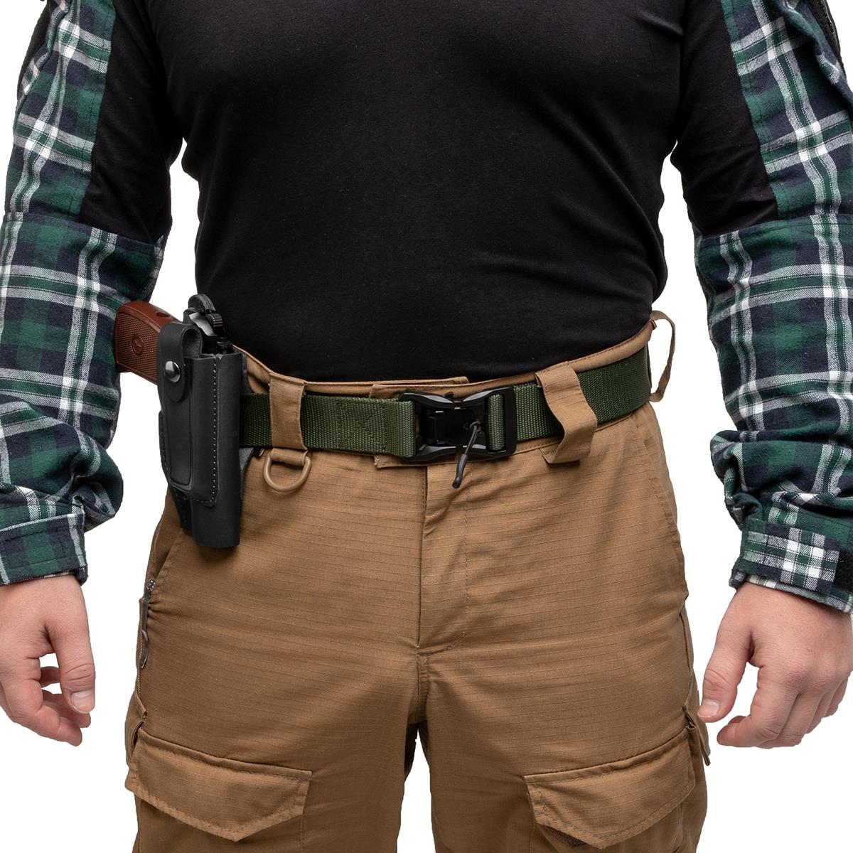 Кобура поясная под ПМ с запасной обоймой черная (HS-ПК-4bl) Helios