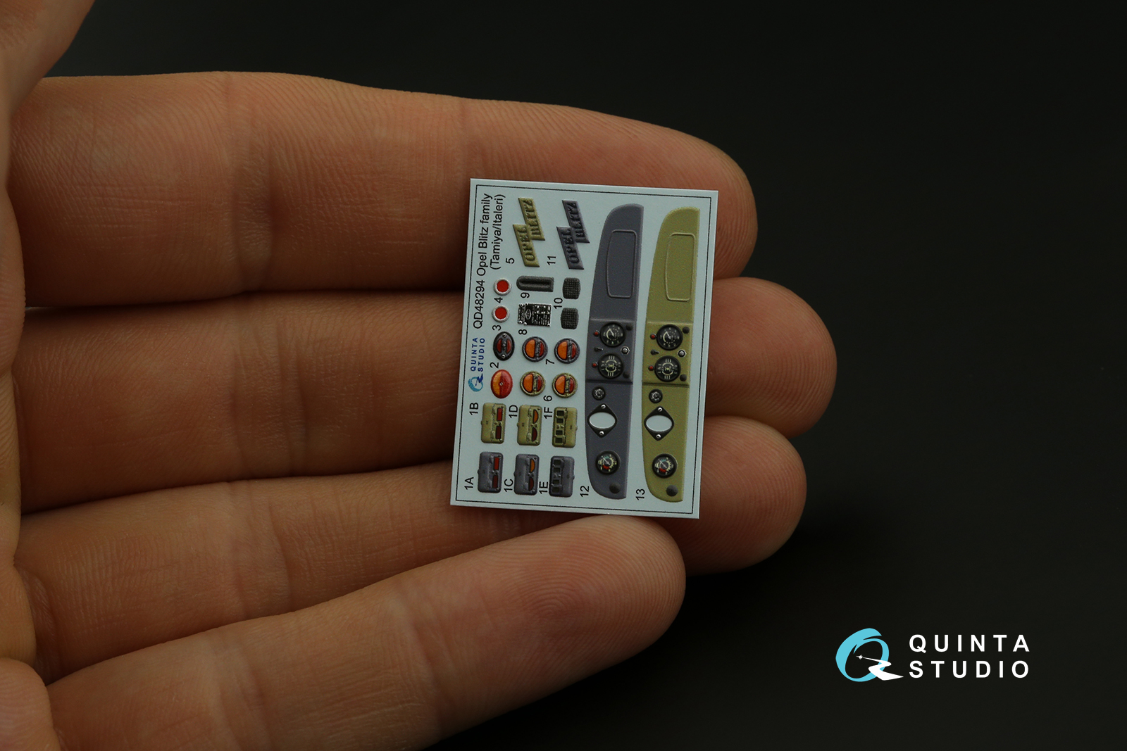 QD48294 3D Декаль интерьера кабины семейство Opel Blitz  (Tamiya/Italeri)