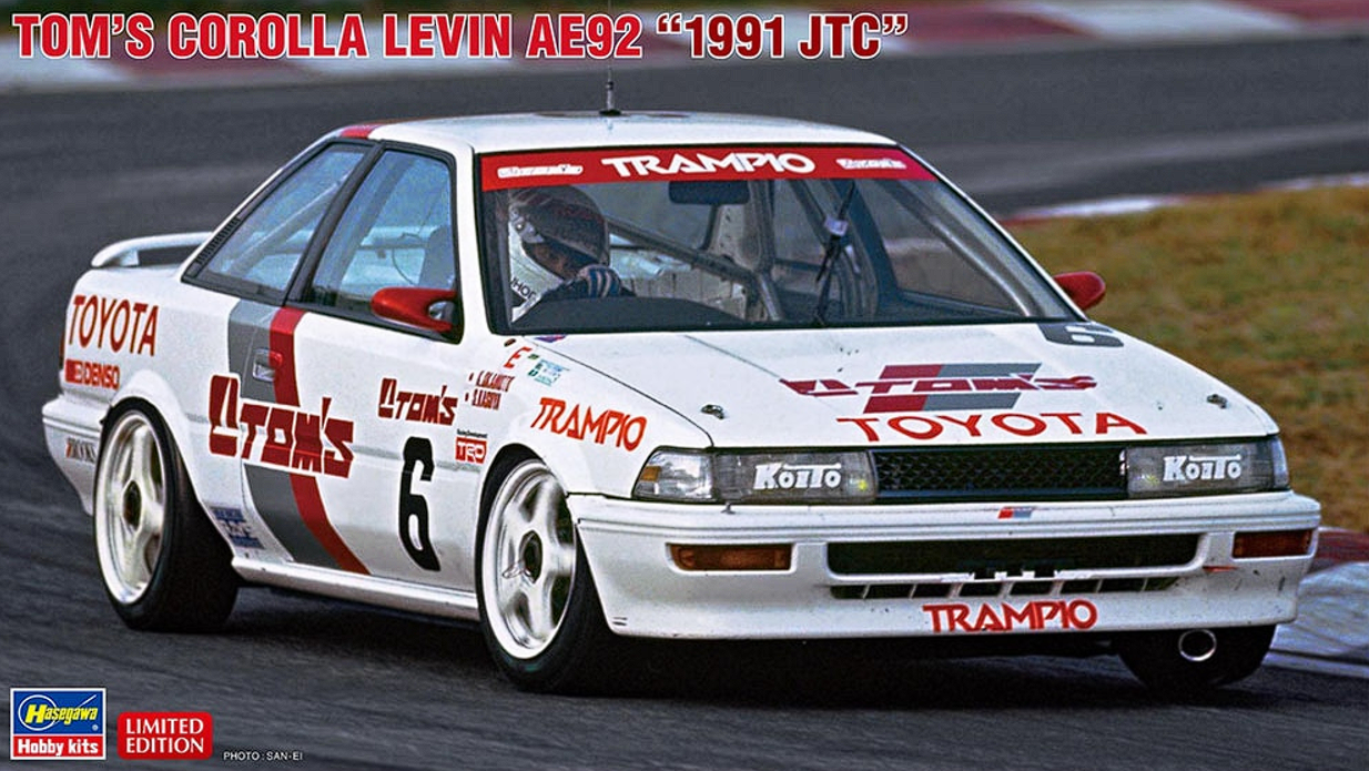20624-Автомобиль TOM’S COROLLA LEVIN AE92 '1991 JTC' (Limited Edition) Hasegawa