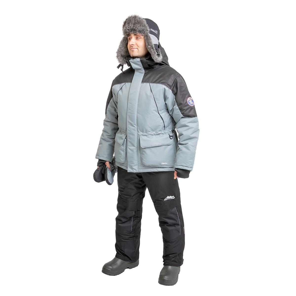 Костюм зимний рыболовный Чарыш Pro, цв.серый р.M 10/10 К (T-KSCP-M-48/176G) Helios