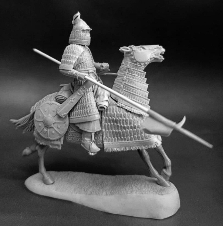 CHM-54362. Монгольский военачальник (Найон), 13 век (2 варианта головы, 2 варианта правой руки). 54 мм. Материал - смола. Chronos Miniatures