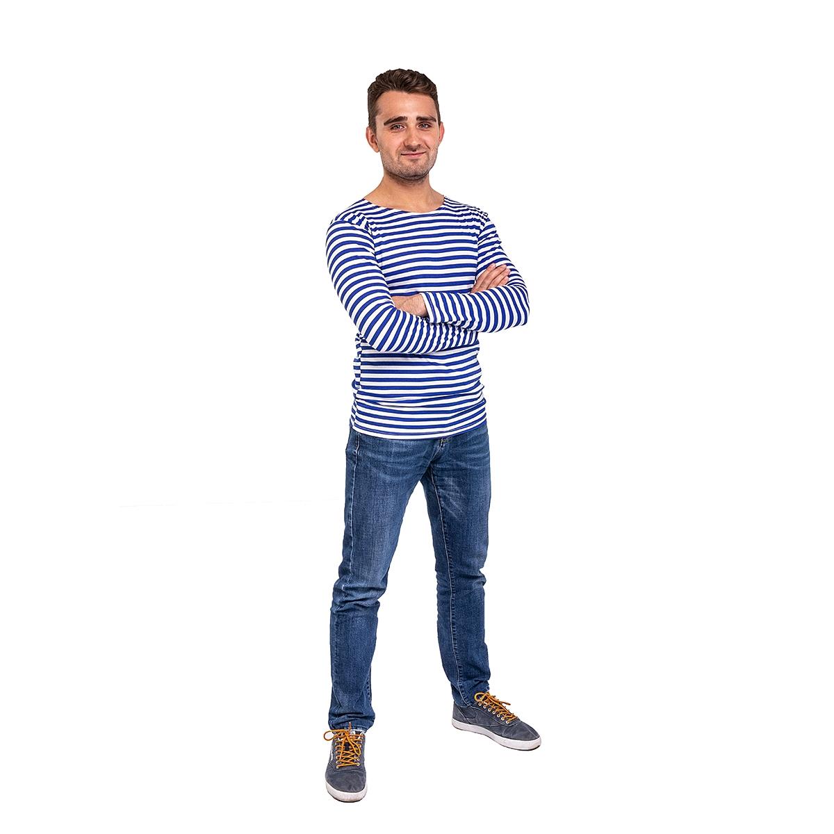 Тельняшка кулирка голубая полоса р.48 (T-HS-T-48) Helios