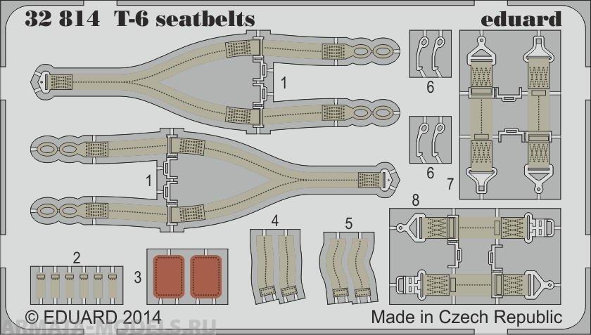 32814ED  T-6 seatbelts (for KITTY HAWK kit) 1/32 32814ED  T-6 seatbelts (for KITTY HAWK kit) 1/32