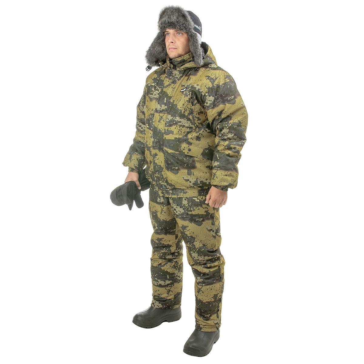 Костюм охотника зимний Салаир Комфорт, цв.Бежевый КМФ, Алова р.44-46/170-176 Helios