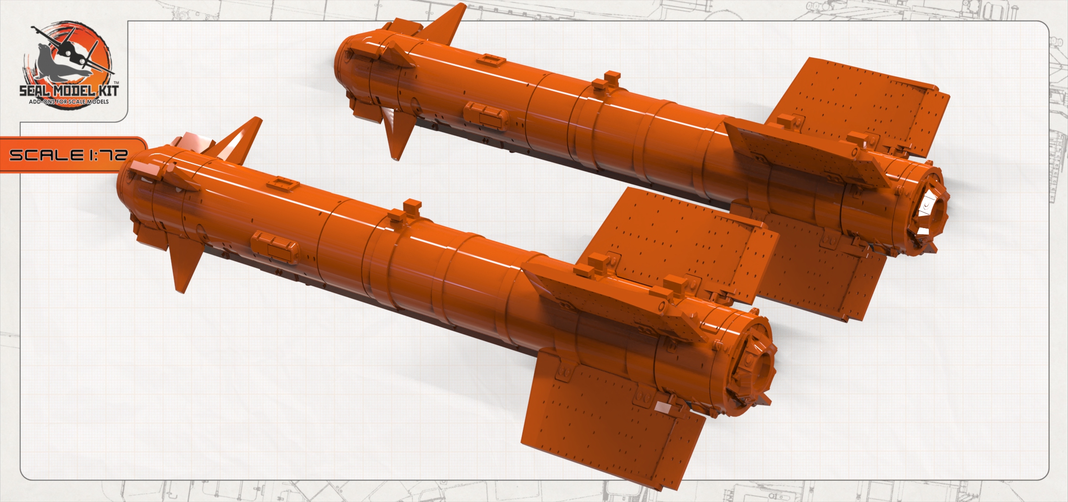 smkegg007 Ракеты Р73 2шт (Не для свободной продажи) Seal Model Kit
