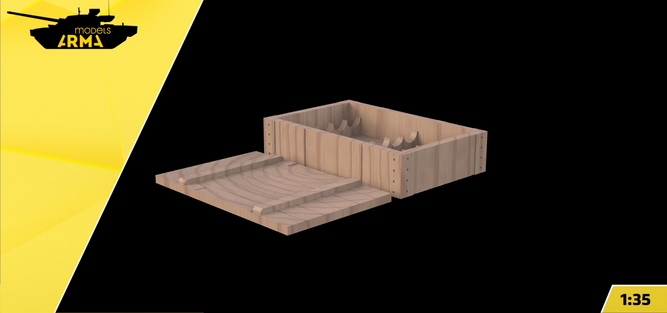 AM35944 Снарядный ящик 37мм для танка ТГ Arma Models