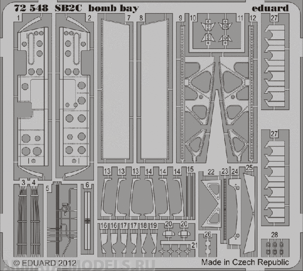 72548ED  SB2C bomb bay ( for Cyber Hobby kit) 1/72 72548ED  SB2C bomb bay ( for Cyber Hobby kit) 1/72