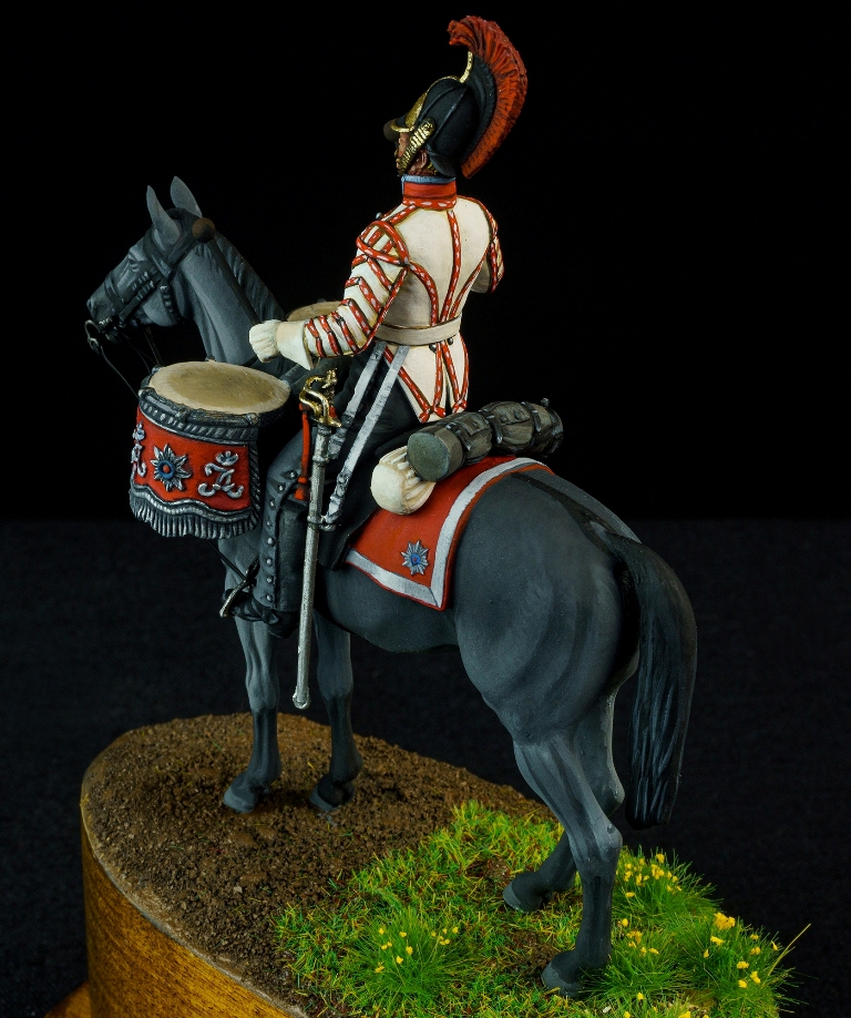 CHM-54281. Литаврщик гвардейских кирасирских полков, Россия 1812-14 гг. 54 мм. Материал - смола. Chronos Miniatures