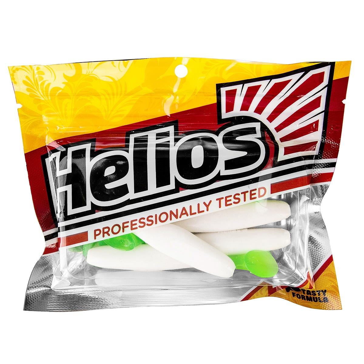 Виброхвост Vigor 3,75"/9.5 см White & Green 7шт. (HS-6-016) Helios Виброхвост Vigor 3,75"/9.5 см White & Green 7шт. (HS-6-016) Helios