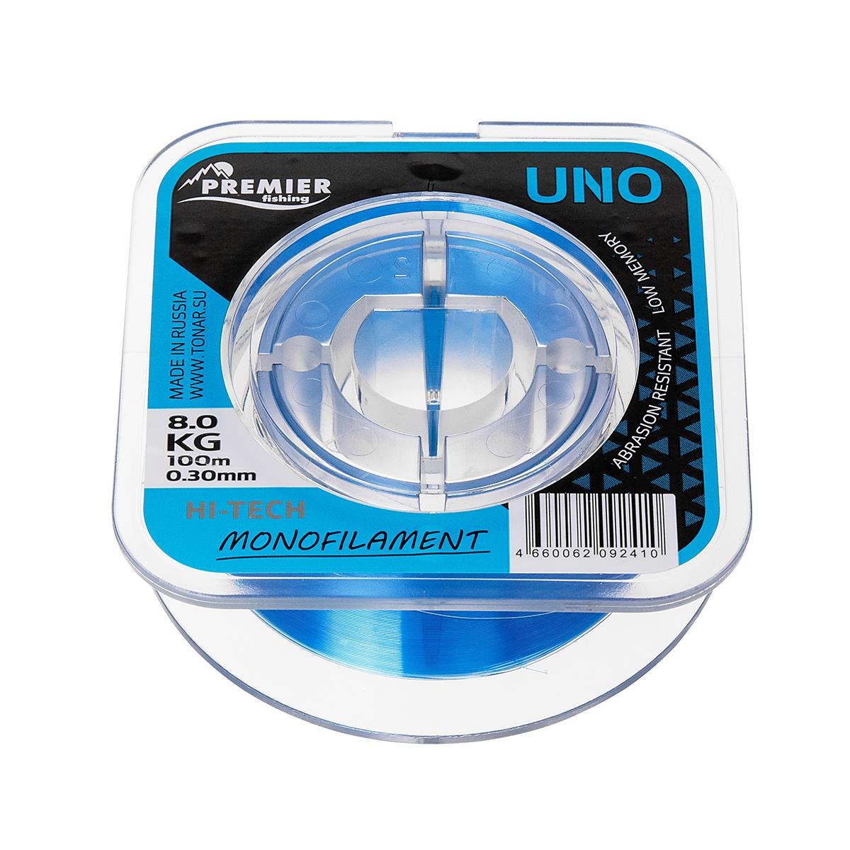 Леска UNO 0,30mm/100m Blue Nylon (PR-U-B-030-100) Premier Fishing( цена указана за упаковку, в количестве 5шт.)