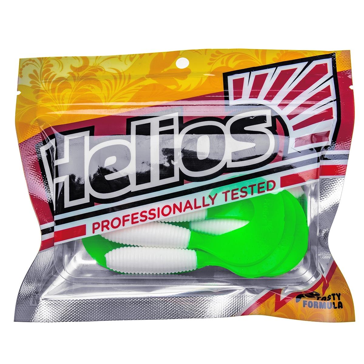 Твистер Credo 3,35"/8,5 см White & Green 7шт. (HS-11-016) Helios Твистер Credo 3,35"/8,5 см White & Green 7шт. (HS-11-016) Helios