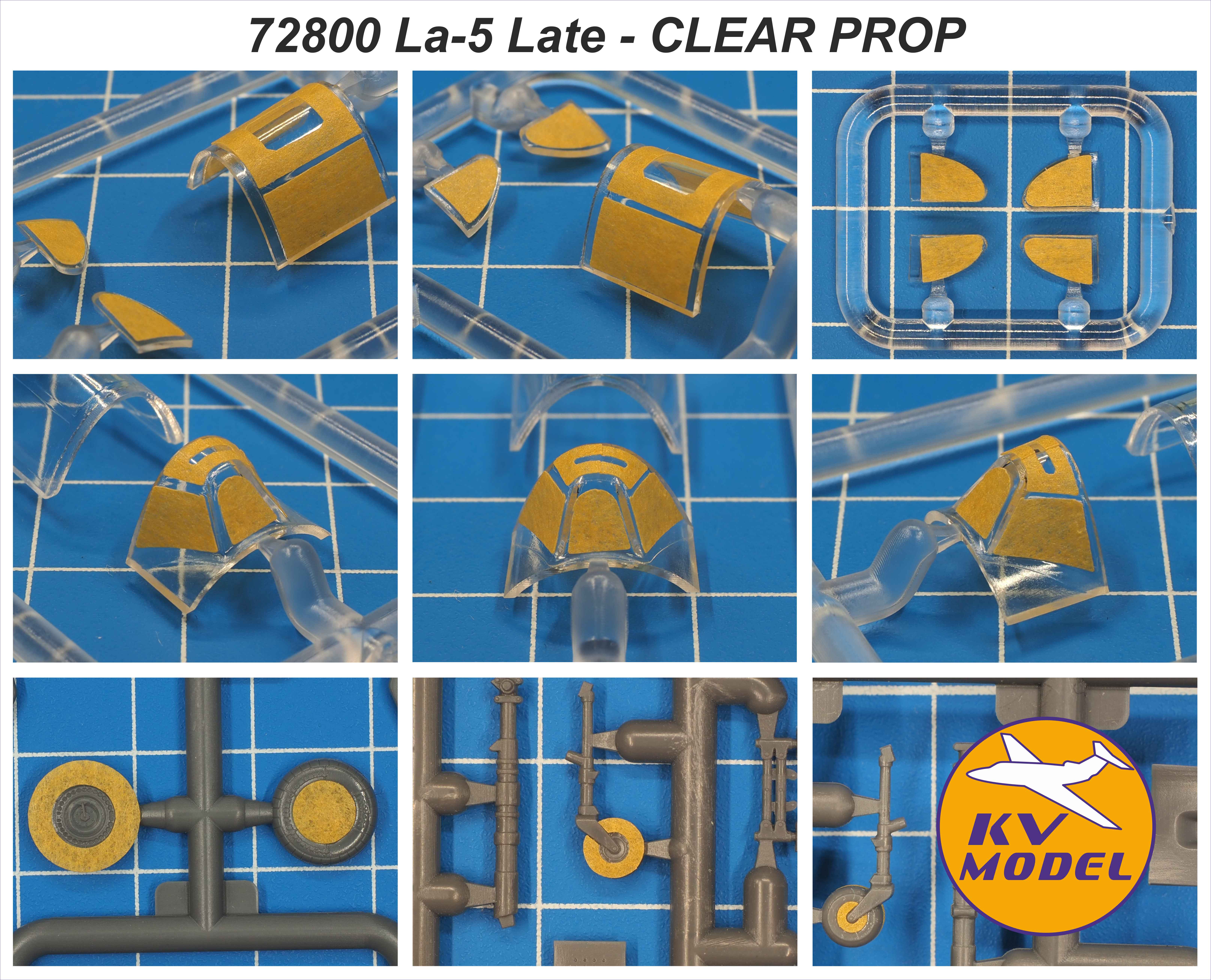72800KV Окрасочная маска Ла-5 поздний (Clear Prop! #CP72015) + маски на диски и колеса