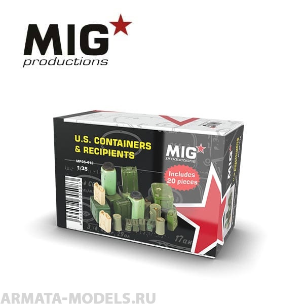 MP35-412 Сборная модель аксессуаров из пластика U.S. Containers & Recipients MP35-412 Сборная модель аксессуаров из пластика U.S. Containers & Recipients