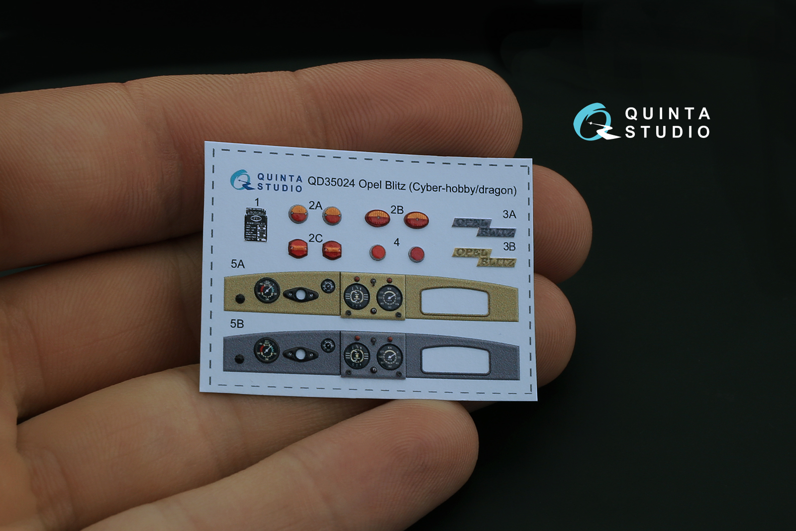 QD35024 3D Декаль интерьера кабины для Opel Blitz (для модели Cyber-hobby/Dragon)