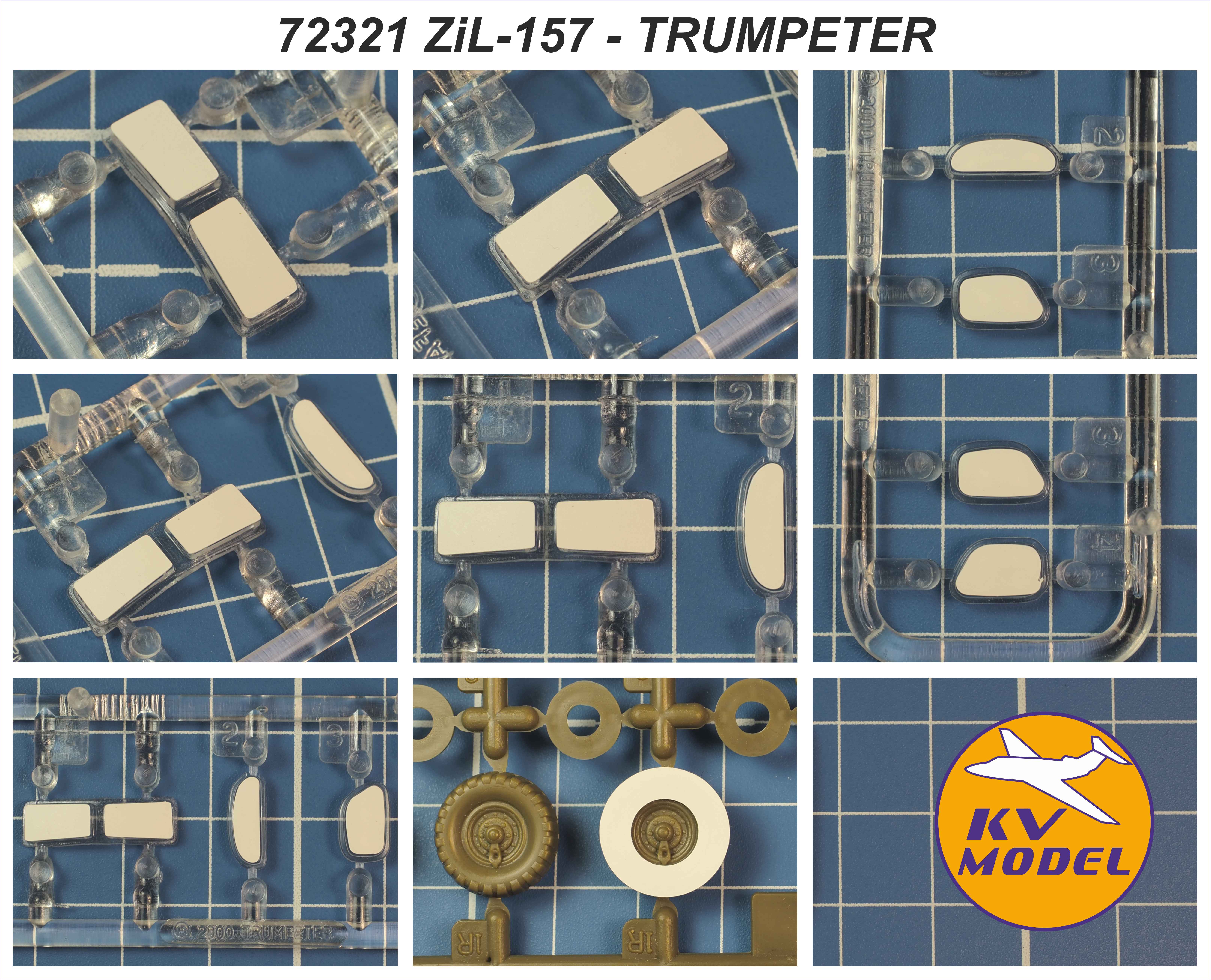 72321KV Окрасочная маска ЗиЛ-157 / Jiefang CA-30 (TRUMPETER #01101, #01102, #01103, #01104) + маски на диски и колеса