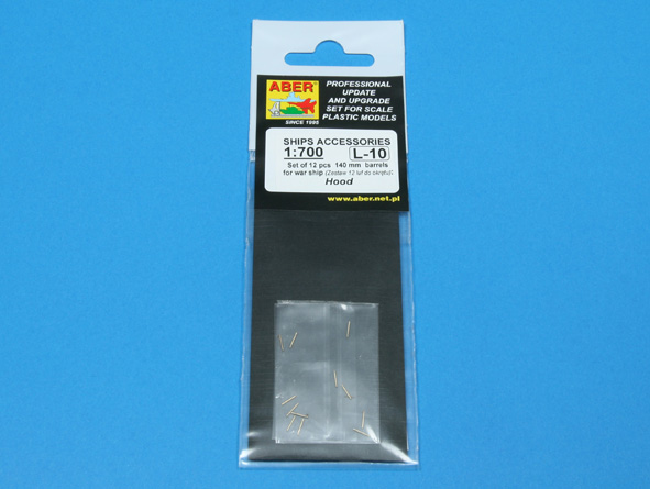 ABR-1:700-L-10  Дополнения для  Set of 12 pcs 140 mm barrels for ship Hood для  1/700 ABR-1:700-L-10  Дополнения для  Set of 12 pcs 140 mm barrels for ship Hood для  1/700