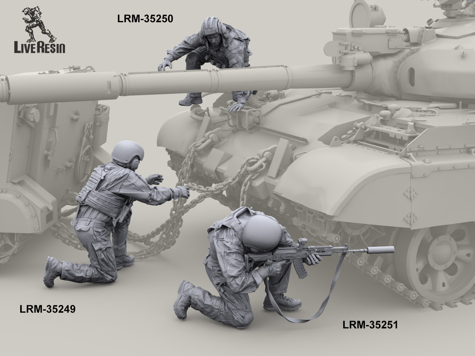 LRM35251 Современный Российский танкист - ведет огонь из под колеса (Не для свободной продажи) 