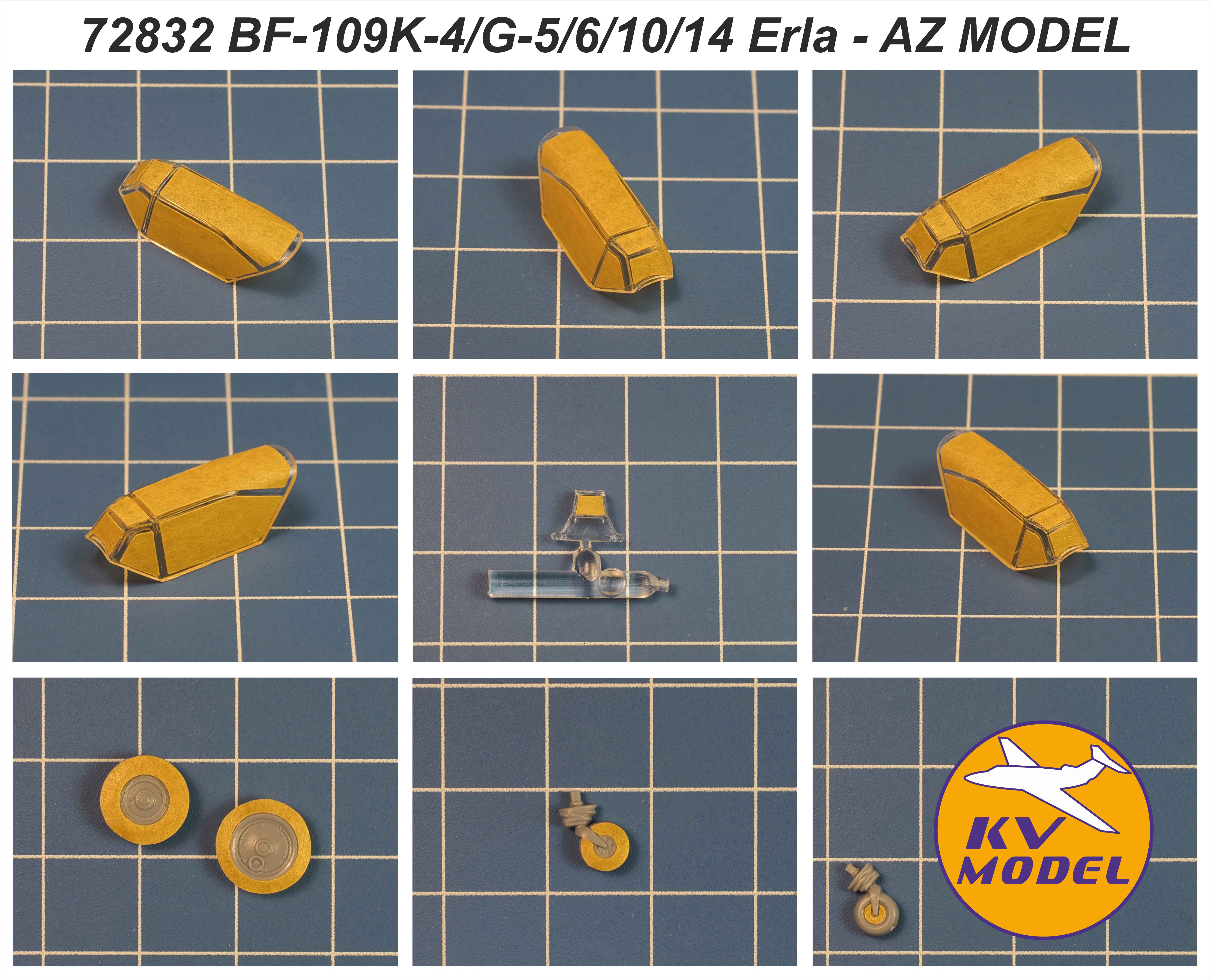 72832KV Окрасочная маска Messerschmitt Bf-109G-5/G-6/G-10/G-14 Erla / K-4 / Me 109H-1/R6 + маски на диски и колеса