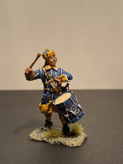 5269ТБ ВИМ, шведский  барабанщик гренадерских рот (Лейб-гвардия), Северная  война, 1/35 Три Богатыря