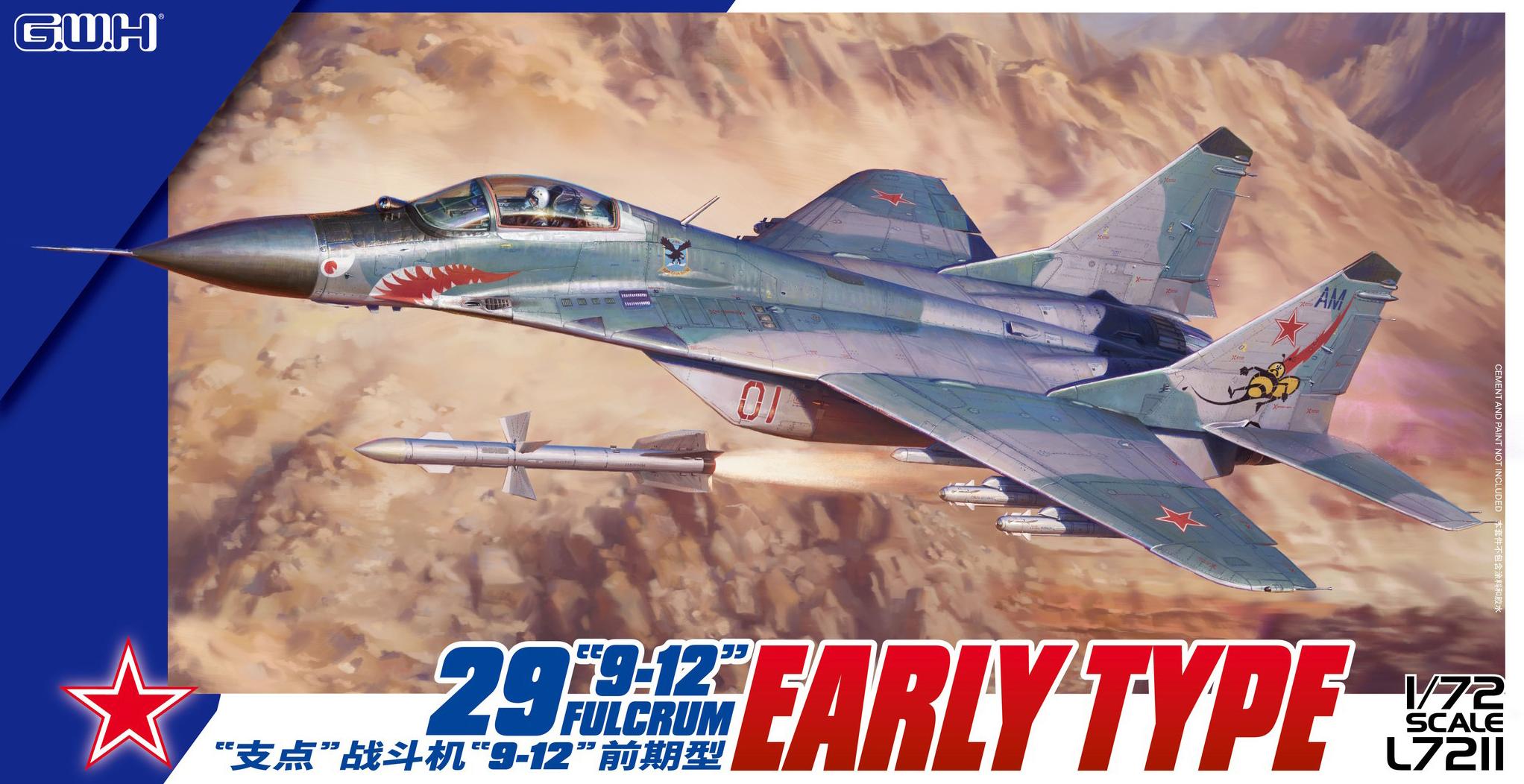 L7211 Сборная модель MiG-29 9-12 Fulcrum Early Type Great Wall