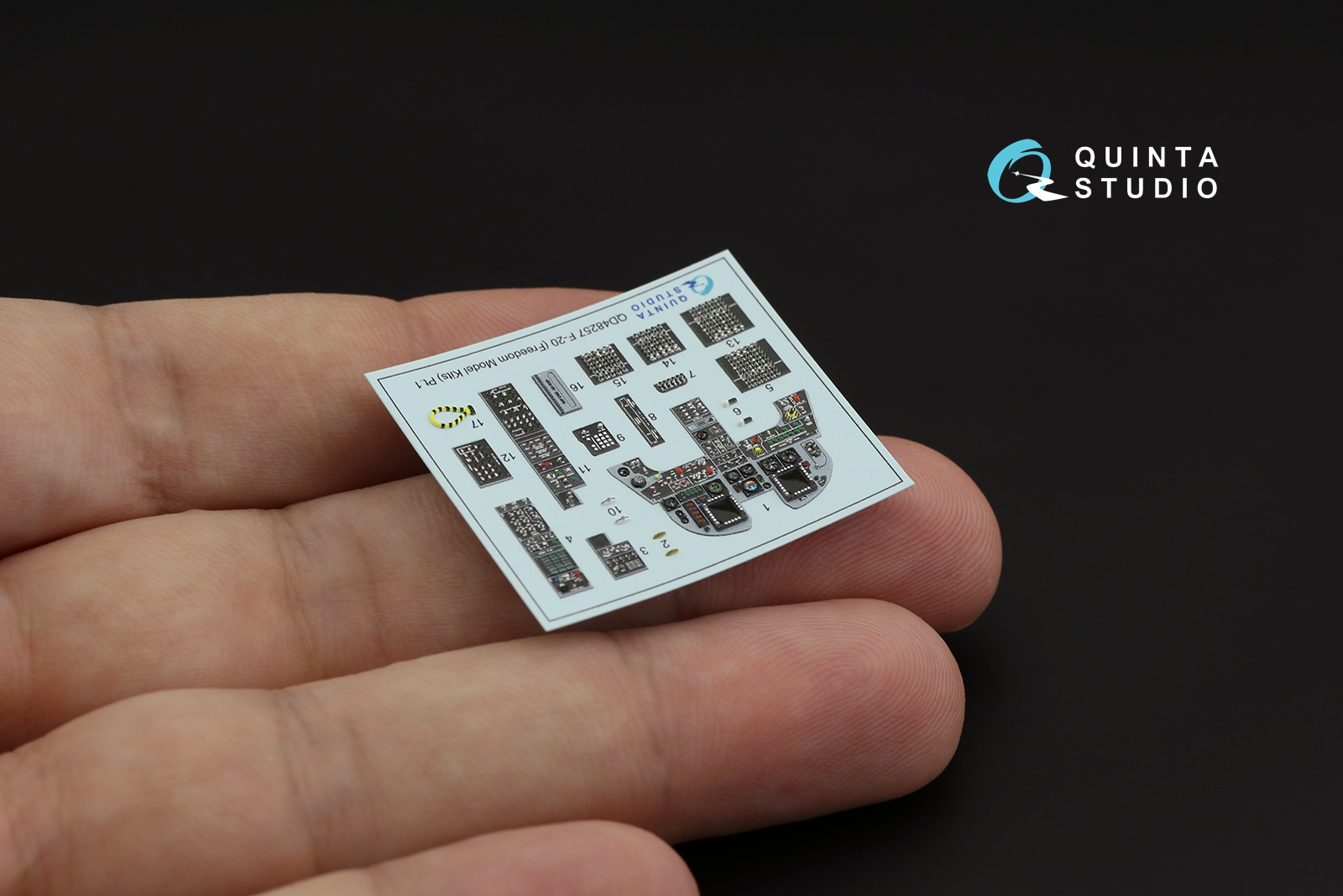 QD48257 3D Декаль интерьера кабины F-20 Tigershark (Freedom Model)