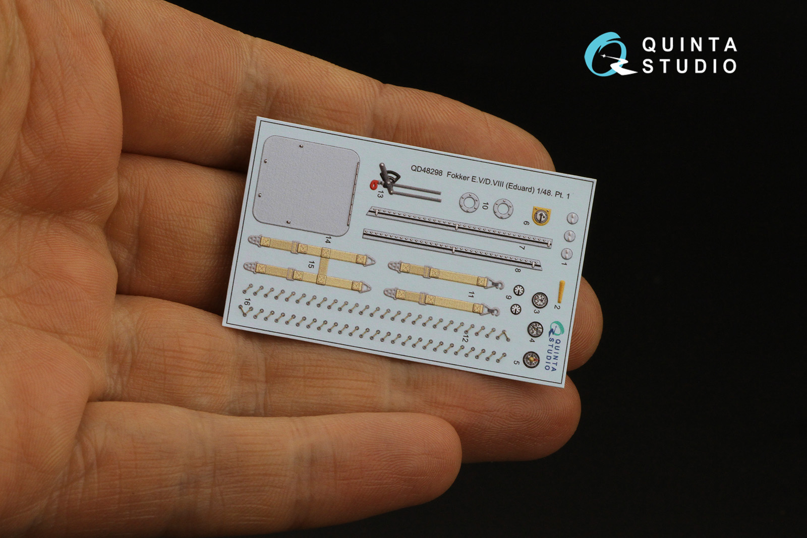 QD48298 3D Декаль интерьера кабины Fokker EV-DVIII (Eduard)