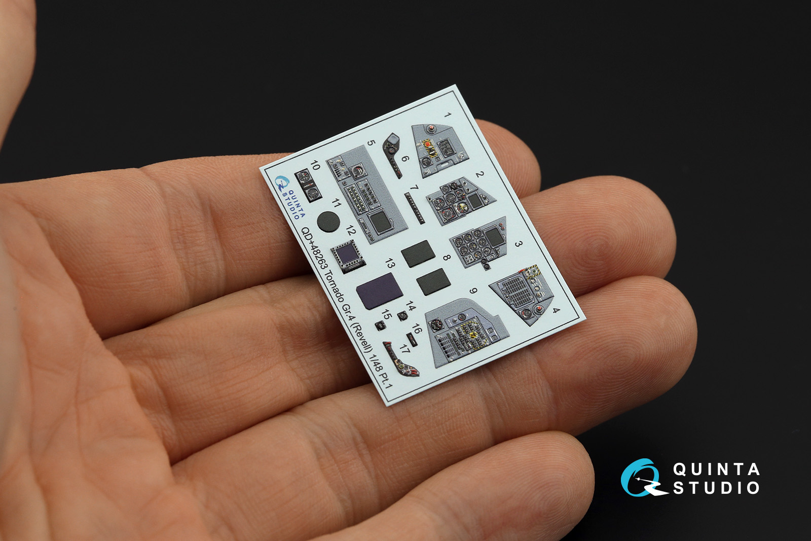 QD+48263 3D Декаль интерьера кабины Tornado GR.4 (Revell) (с 3D-печатными деталями)