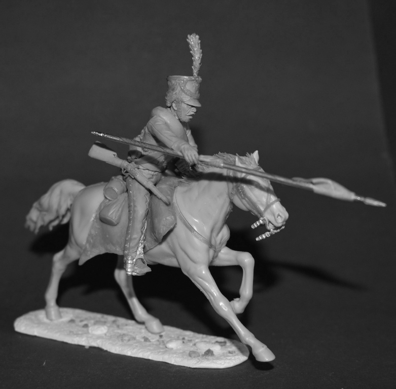 CHM-54347. Саксонский шеволежер, 1810-13 гг. 54 мм. Материал - смола. Chronos Miniatures