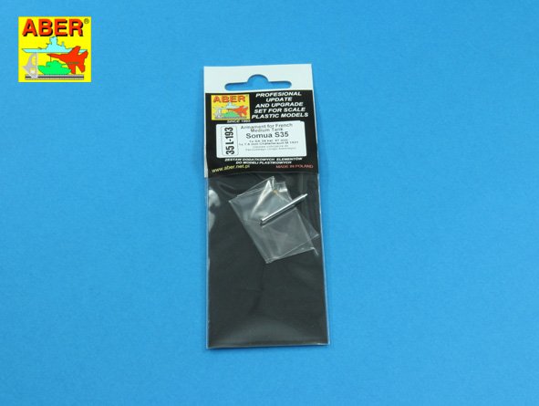 ABR-35-L-193  Дополнения для  Armament for French Medium Tank Somua S35 1x SA 34 kal. 47 mm; 1x 7.5 mm Ch?tellerault M 1931 для Tamiya 1/35 ABR-35-L-193  Дополнения для  Armament for French Medium Tank Somua S35 1x SA 34 kal. 47 mm; 1x 7.5 mm Ch?tellerault M 1931 для Tamiya 1/35