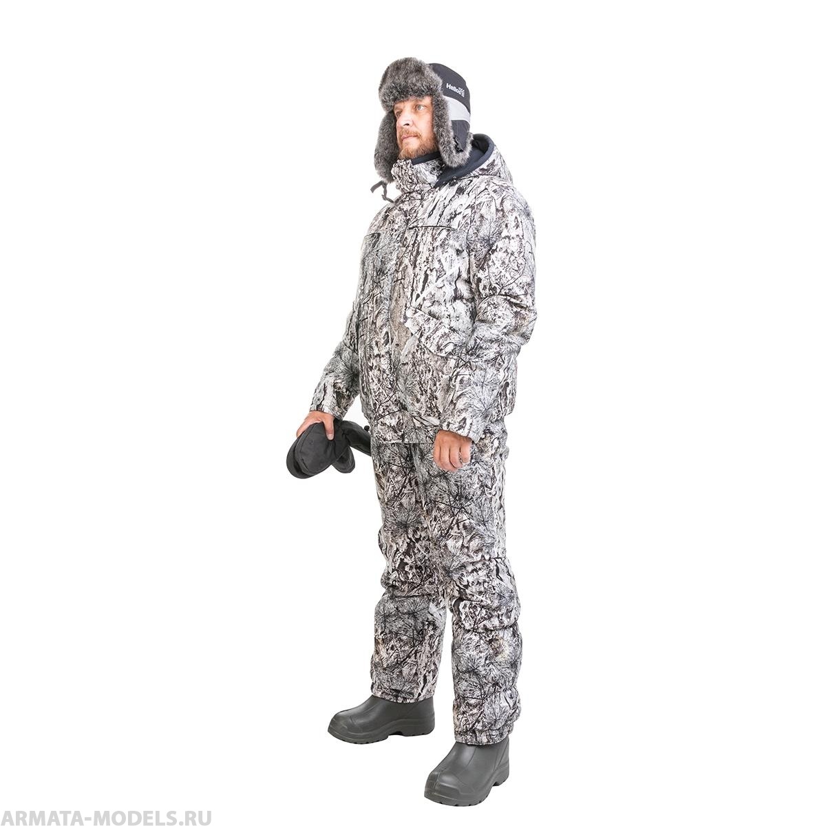 Костюм охотника зимний Салаир Комфорт, цв.Сосна, Алова р.60-62/182-188 Helios