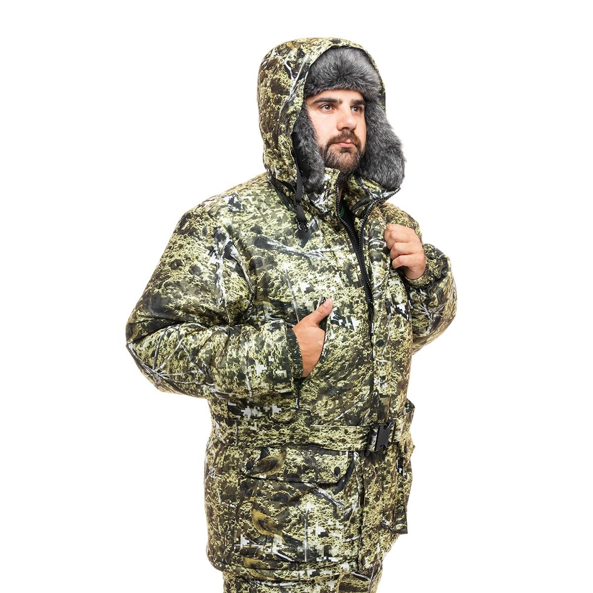 Костюм охотника зимний Сентелек Комфорт, цв.Лес-Пиксель, Алова р.56-58 Helios