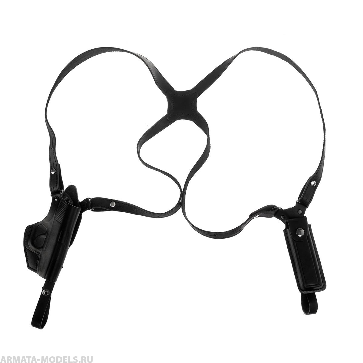 Кобура операт. под ПМ вертик. с запасной обоймой ПМ черная (HS-ОК-1-Нч) Helios