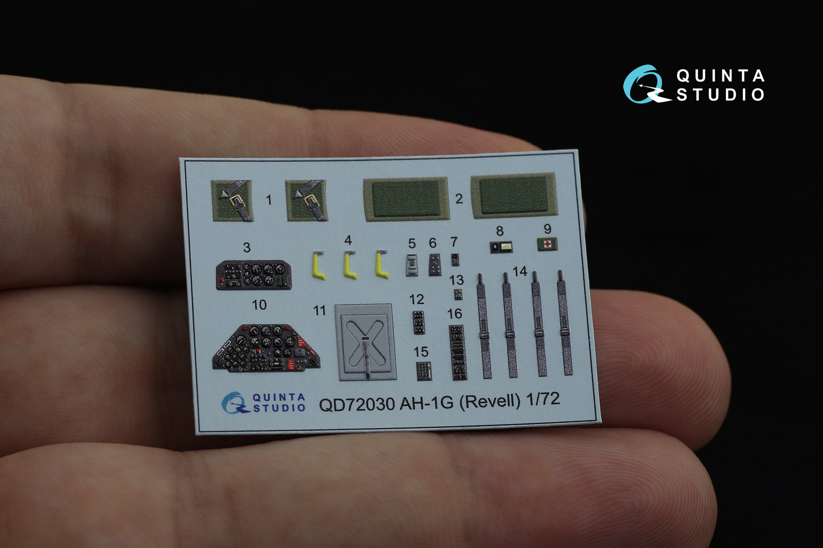 QD72030 3D Декаль интерьера кабины Ah-1G (Special Hobby/Revell)