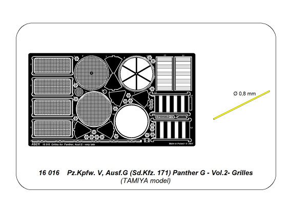 ABR-16-025  Дополнения для  Barrel cleaning rods with brackets for Tiger I –early/late для Various 1/16