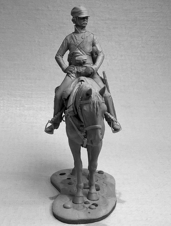 CHM-54361. Вожатый зарядного ящика конно-артиллерийских рот Донского Казачьего Войска. Россия, 1808-16 гг. 54 мм. Материал - смола. Chronos Miniatures