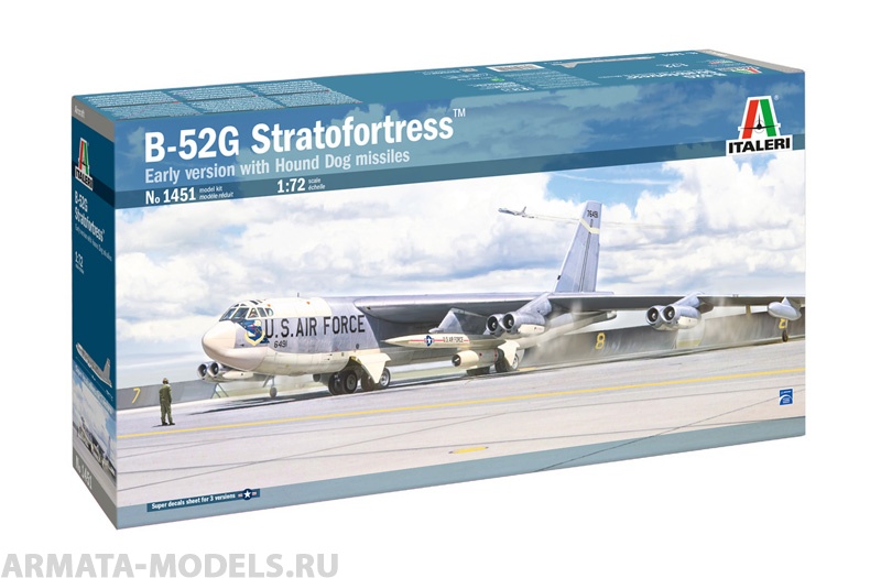 1451ИТ Самолет B-52G Stratofortress Italeri 1451ИТ Самолет B-52G Stratofortress Italeri