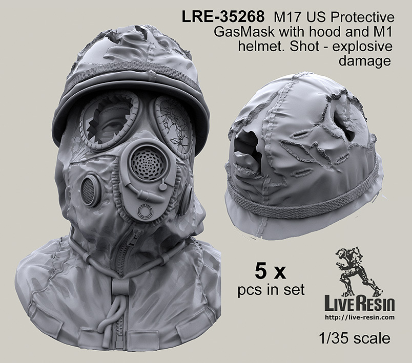 LRE35268 Противогаз M17 US с капюшоном комплекта и шлемом M1 с повреждениями от пуль. LRE35268 Противогаз M17 US с капюшоном комплекта и шлемом M1 с повреждениями от пуль.
