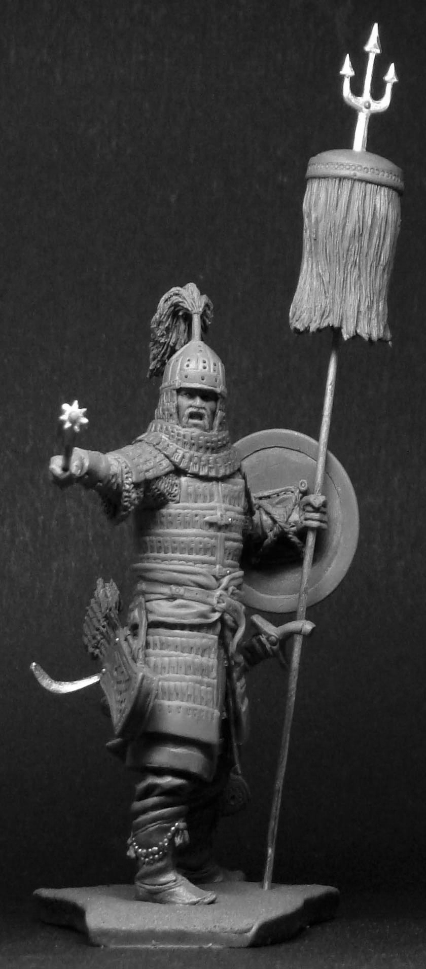 CHM-54046. Татаро-монгольский воин с бунчуком, 14 век. 54 мм. Материал - смола. Chronos Miniatures CHM-54046. Татаро-монгольский воин с бунчуком, 14 век. 54 мм. Материал - смола. Chronos Miniatures
