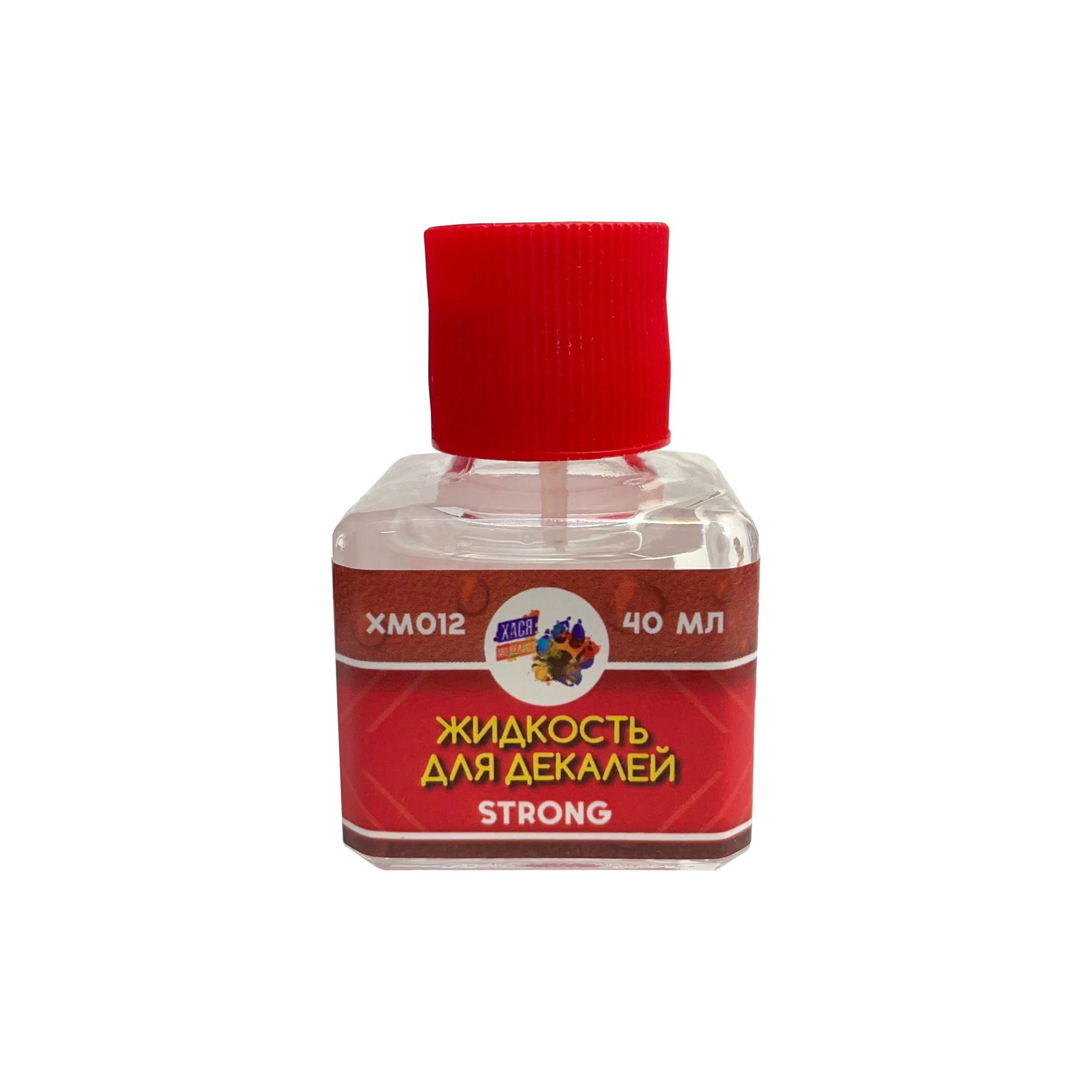 ХМ012 Жидкость для декалей, STRONG,40 мл, квадратная баночка скисточкой
