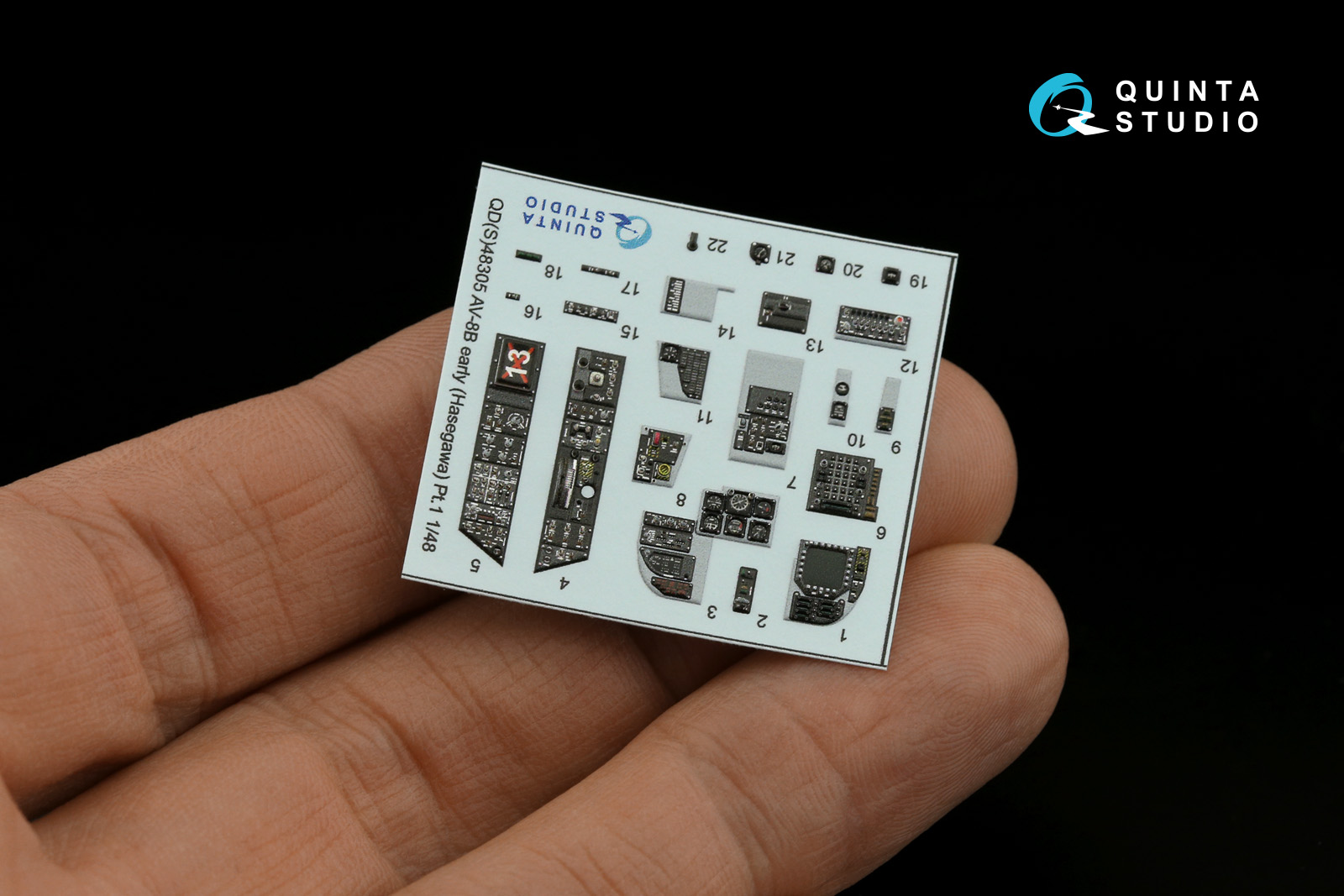 QDS-48305 3D Декаль интерьера кабины AV-8B Early (Hasegawa) (Малая версия)