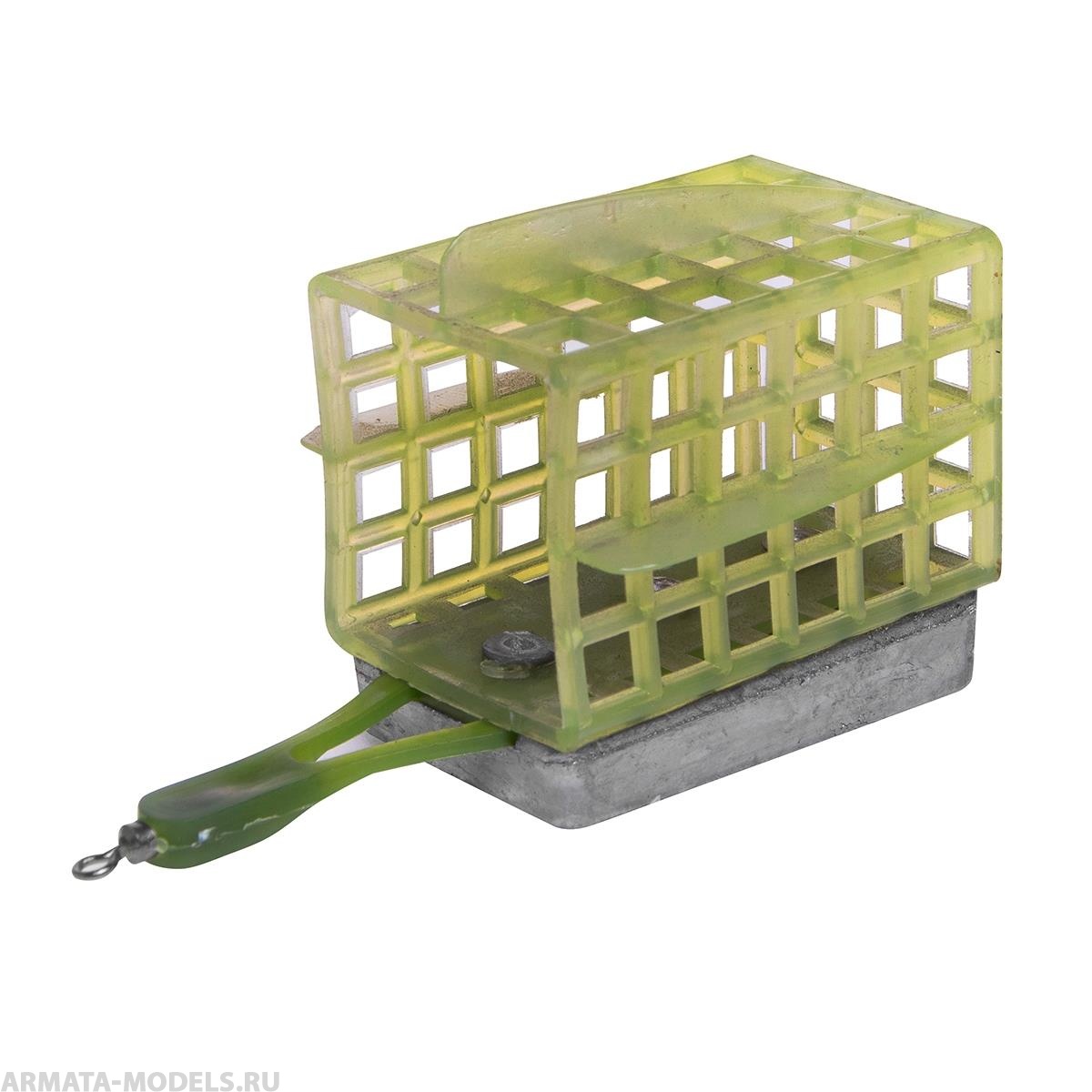 Кормушка Premier Fishing пластик квадрат  100гр (дно+стабилизаторы) КВ-40ПП( цена указана за упаковку, в количестве 10шт.)