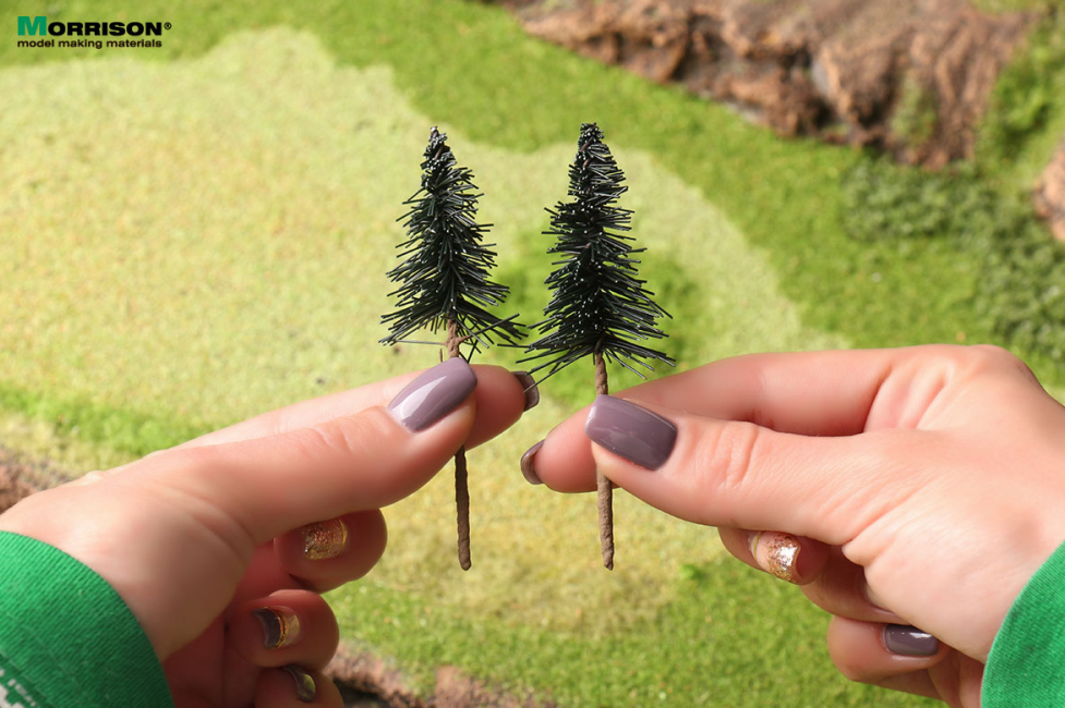 011se002 Набор сосен высотой 8 см. (10 шт.)