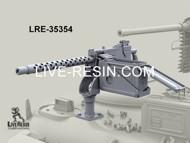 LRE35354 Стойка с пулеметом .030 Браунинг М1919А1 для установке на бронетехнике два варианта пулемета в наборе