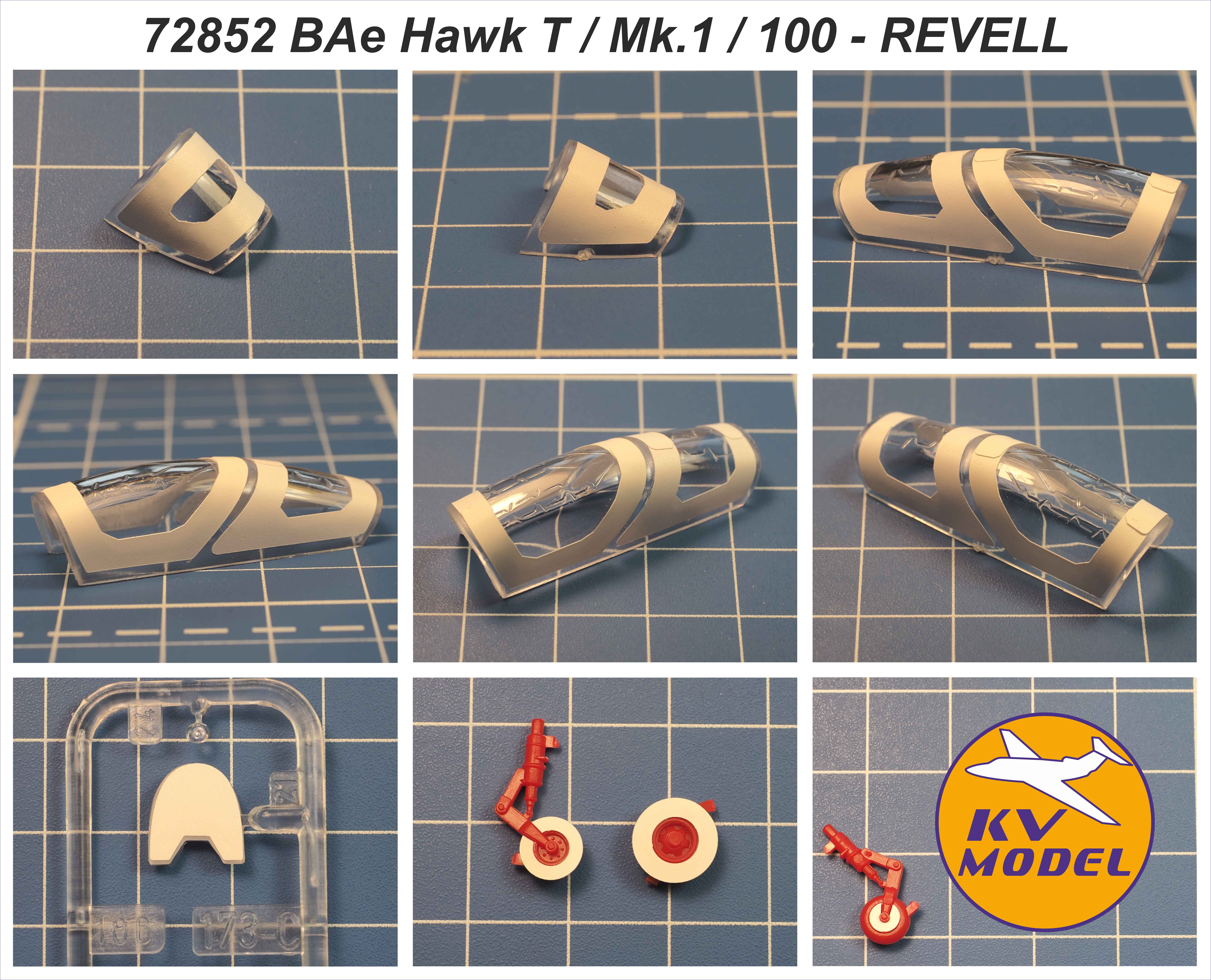 72852KV Окрасочная маска BAe Hawk T / T1A / Mk.1 / Mk.51 / Mk.66 / Mk.100 (REVELL #04622, #64622 / ITALERI #186, #1211, #71211, #1303, #71186, #1396 / TAMIYA #60723) + маски на диски и колеса