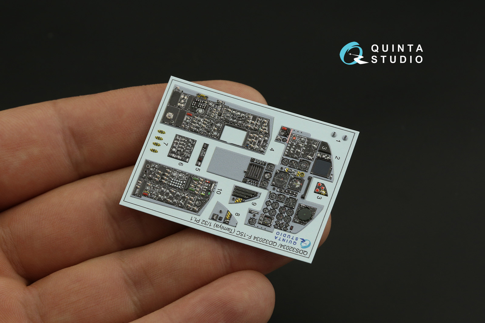 QDS-32034 3D Декаль интерьера кабины F-15C (Tamiya) (малая версия)