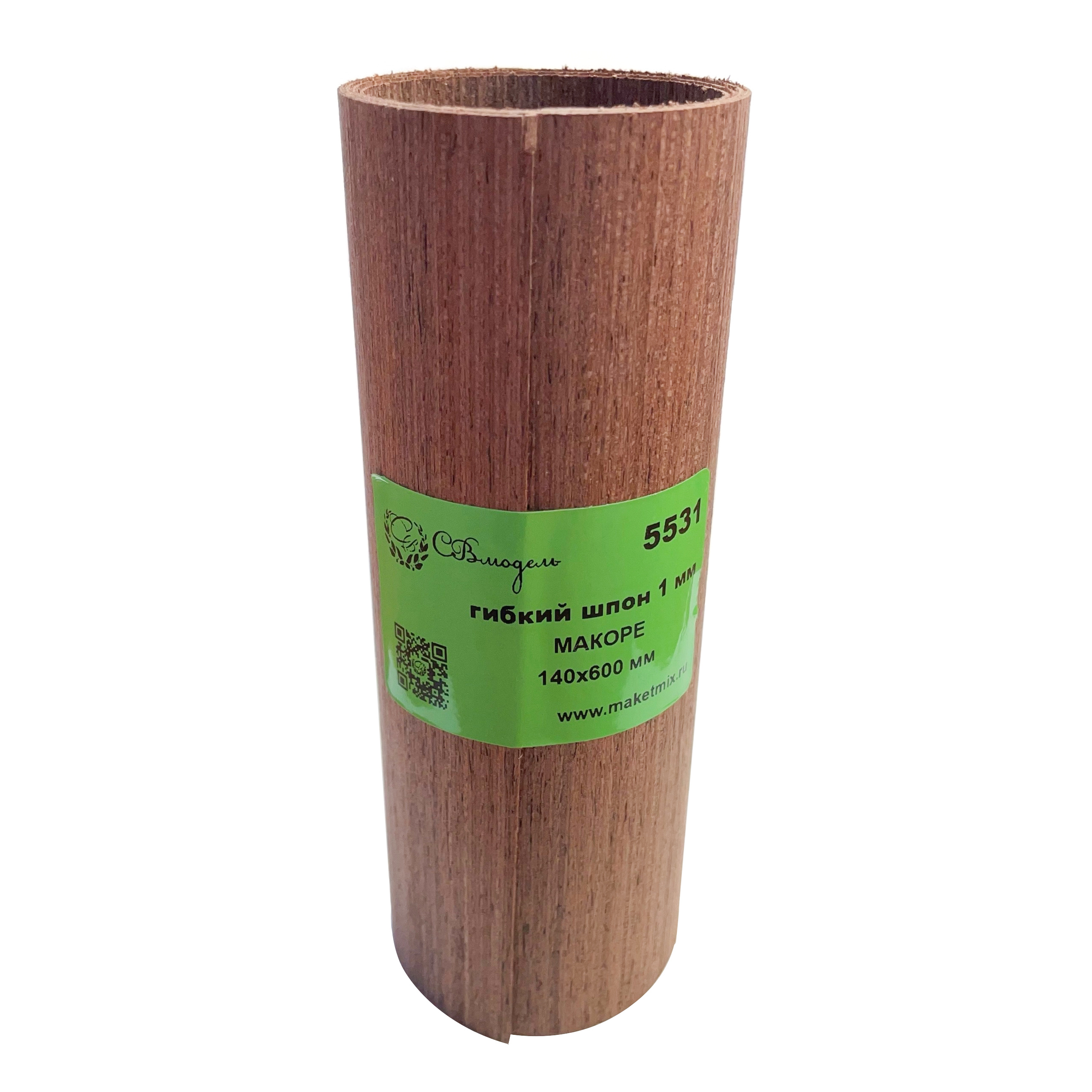 5531 гибкий шпон 1 мм макоре 140х600 мм - 1 лист 5531 гибкий шпон 1 мм макоре 140х600 мм - 1 лист