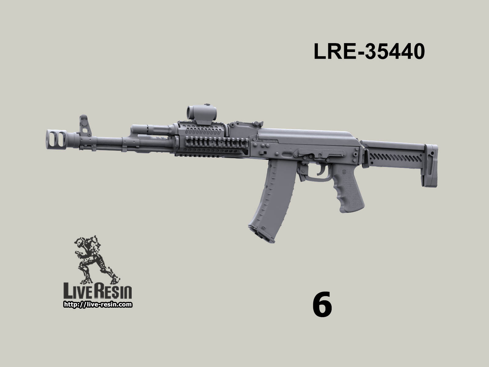 LRE35440 Российское современное штурмовое оружие - автоматы, набор - 1, 6 шт Live Resin