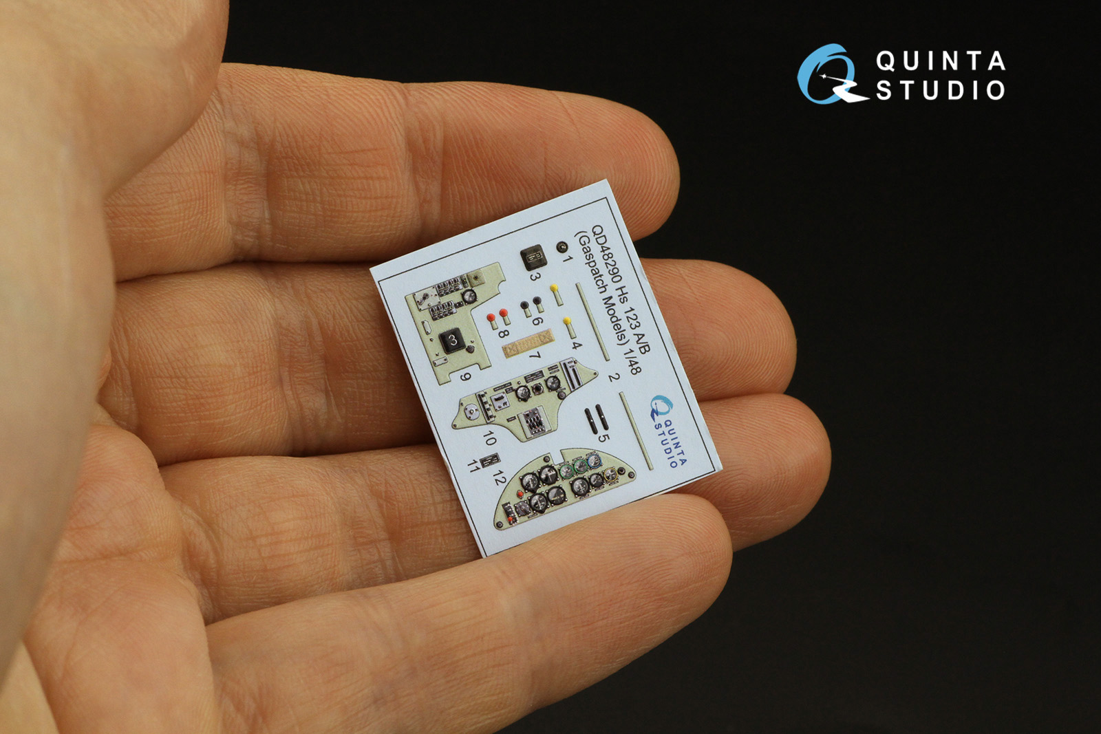 QD48290 3D Декаль интерьера кабины Henschel Hs 123A/B (GasPatch models)