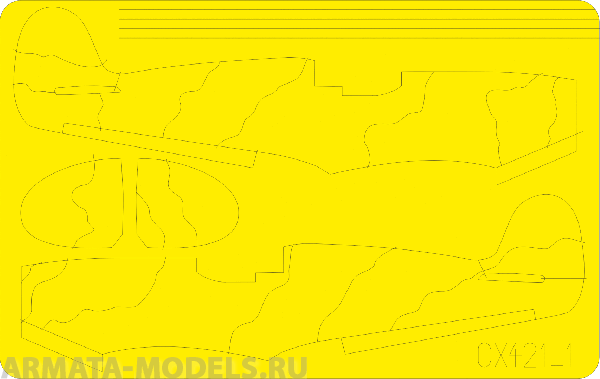 CX421ED  Окрасочная маска Spitfire camo scheme A 1/72 CX421ED  Окрасочная маска Spitfire camo scheme A 1/72